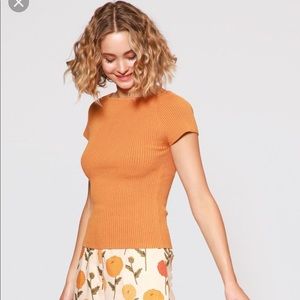 Princess Highway Tina Knit Top in Gold